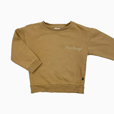 Pull cassonade en coton french terry 'Free range' 2-3Y