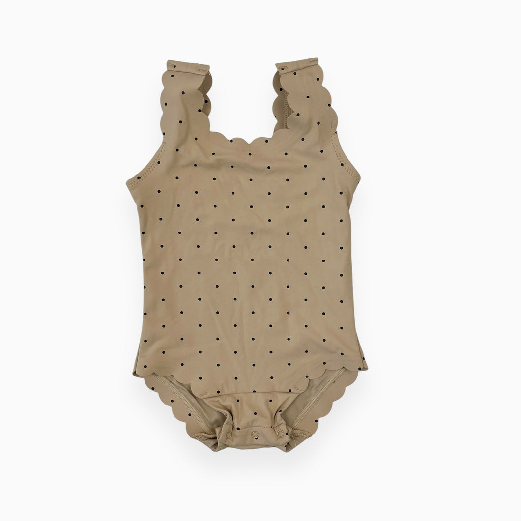 Maillot de bain beige à pois 'scallop' 18M