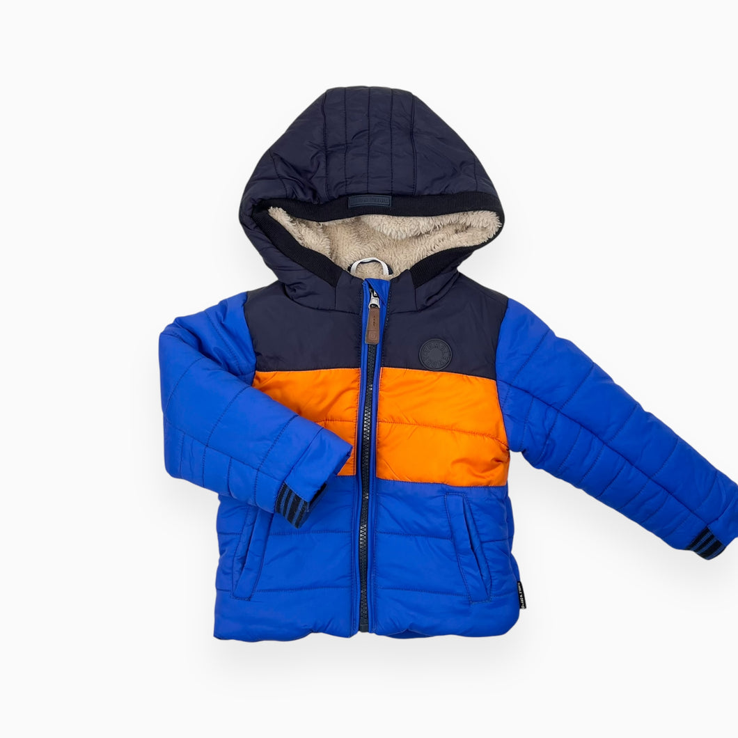 Manteau style puffer colorblock doublé en polar 80 (18M)