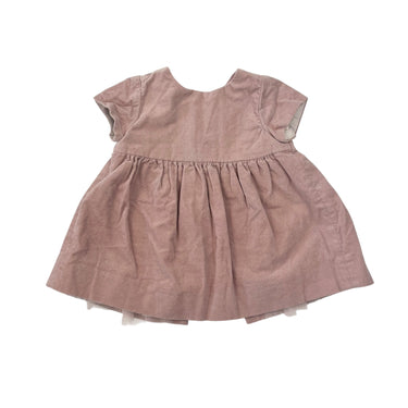 Robe en velours rose pâle scintillante 3-6M