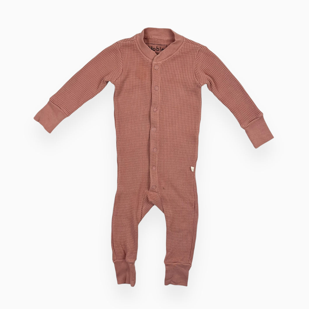 Pyjama blush en coton gaufré 6-12M