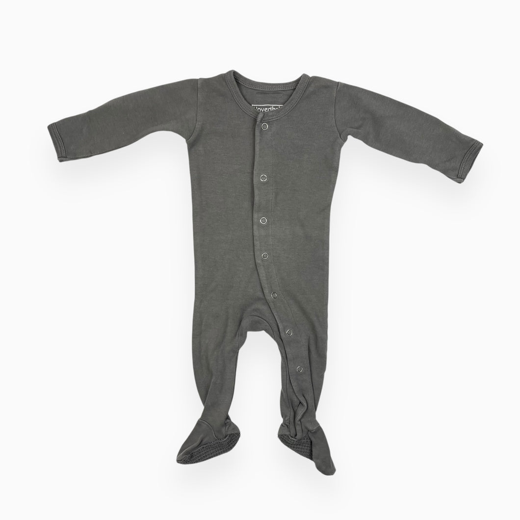 Pyjama gris en coton bio 0-3M