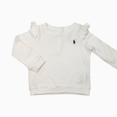 Chandail avec volant blanc 12M