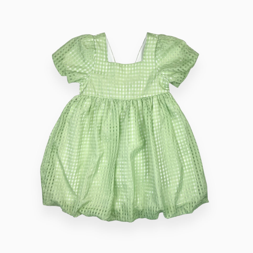 Robe ballon en tulle à motif vichy doublé en poly 7-8Y