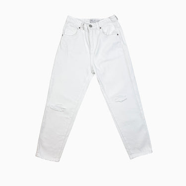 Pantalon 'The mom fit' en denim blanc 8Y