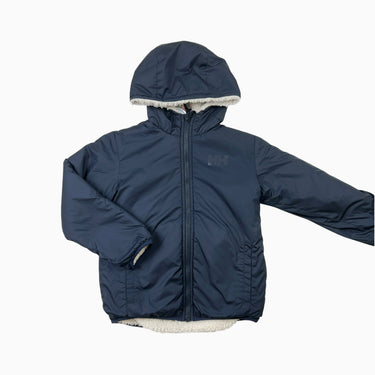 Manteau marine doublé peluche réversible 6Y