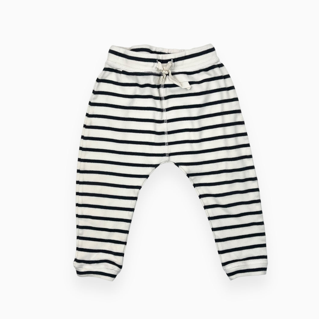 Jogging crème en coton à rayures marine 2-3Y