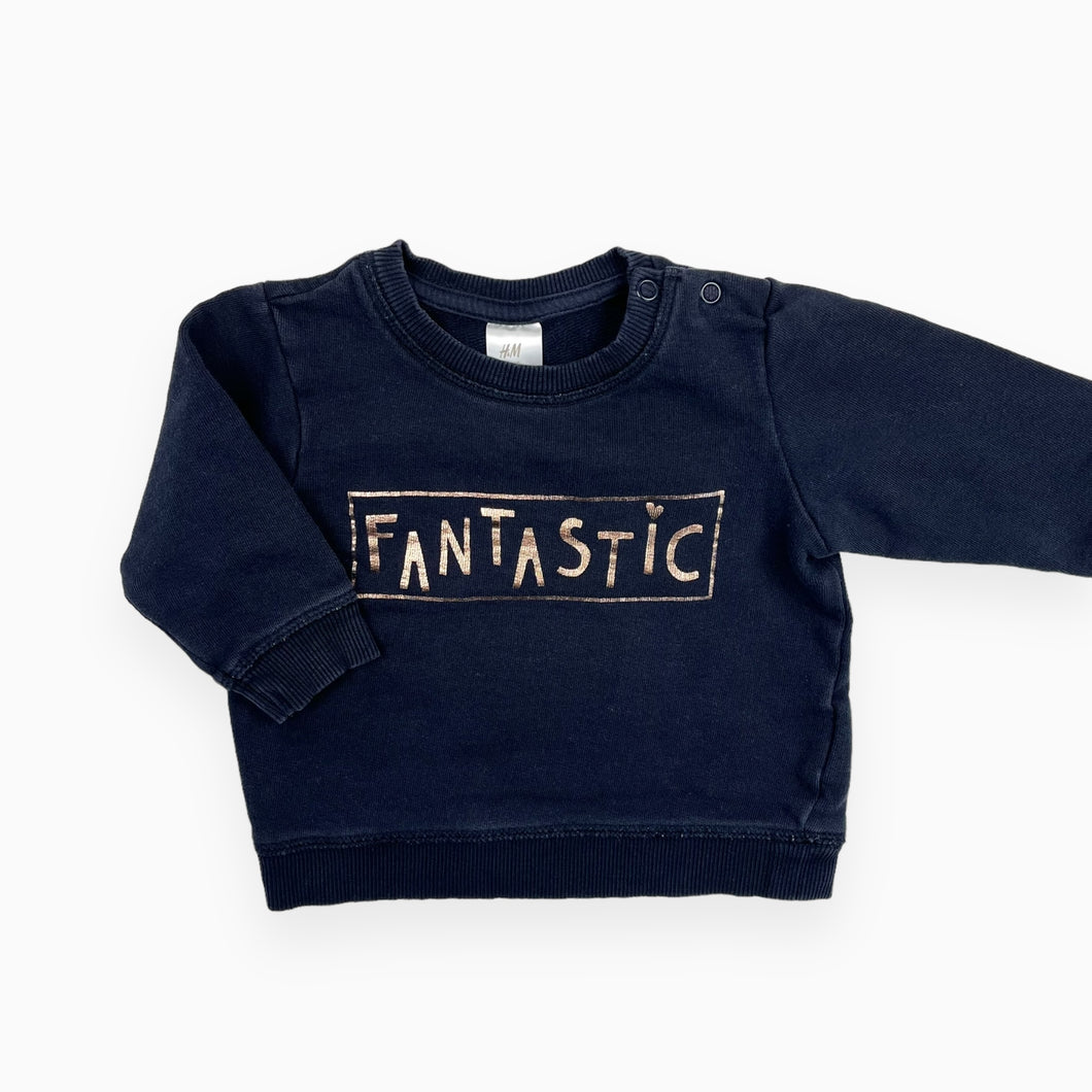 Pull marine en coton french terry 'Fantastic' 4-6M