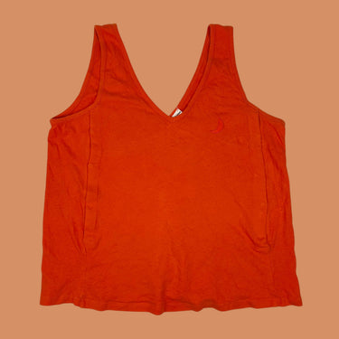 Camisole d'allaitement orange en lin et coton pour femmes XL