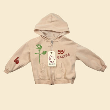 Hoodie zipper rose pâle 99 cents 4Y