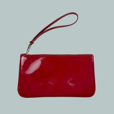 Pochette rouge vernie pour femmes