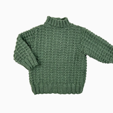Pull vert tricot 12-18M