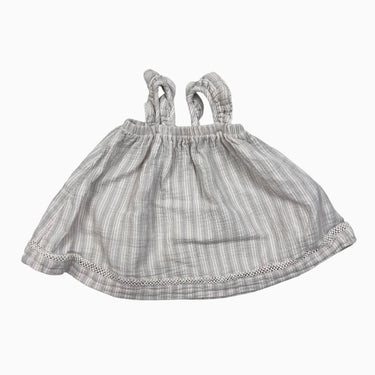 Robe à rayures en mousseline 6-12M