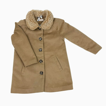 Manteau latté en peluche 4-5Y