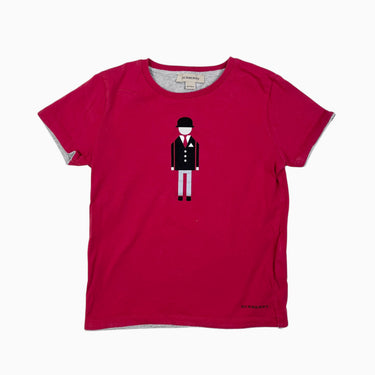 T-shirt rouge 'bonhomme'en coton 6Y