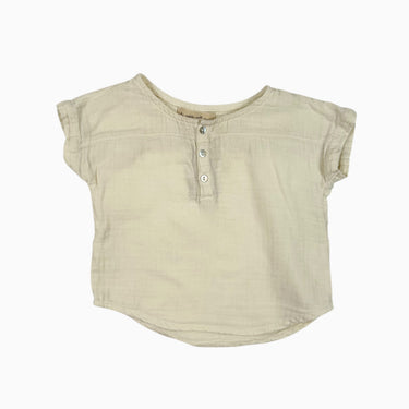 Blouse vanille en mousseline 18M