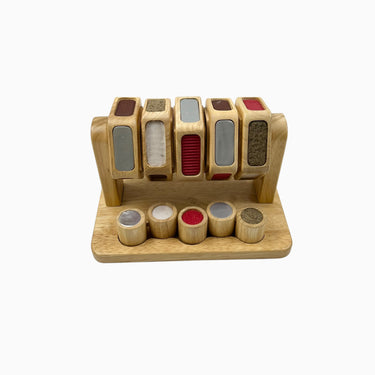 (PICK UP ONLY) Jouet boulier en bois avec tissus sensoriels