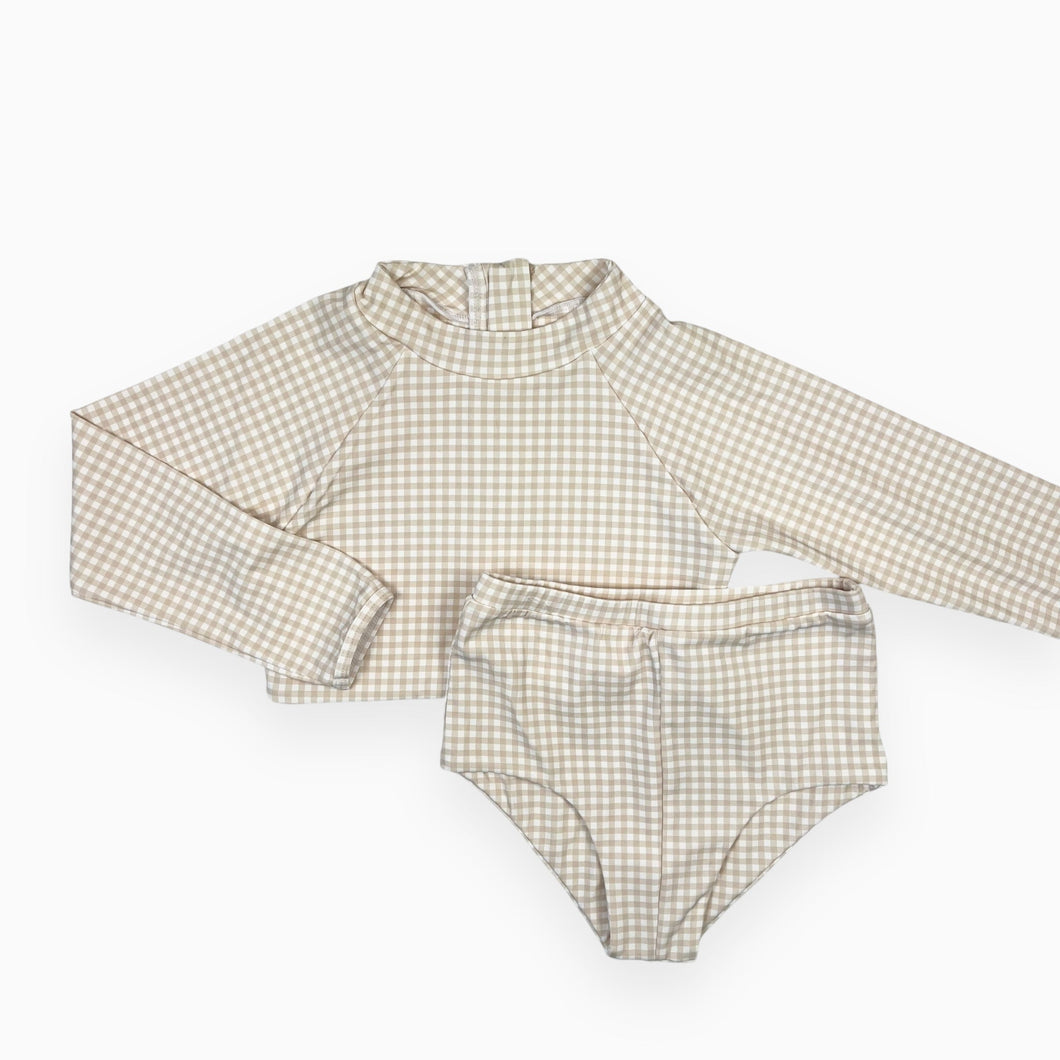 Maillot deux-pièces à imprimé gingham 7Y