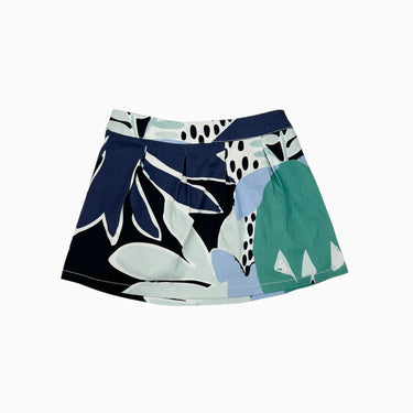 Jupe 'fleurs' abstraites bleues 80CM 18M