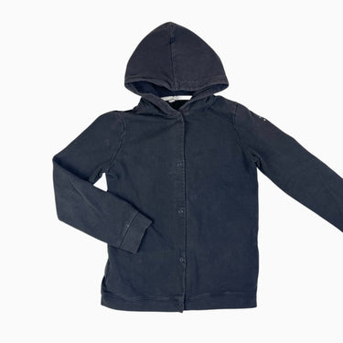 Veste à capuchon charcoal en coton bio 11-12Y