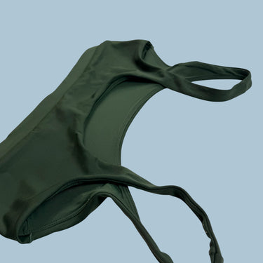 Haut de bikini vert 'Double Scoop' pour femmes XL