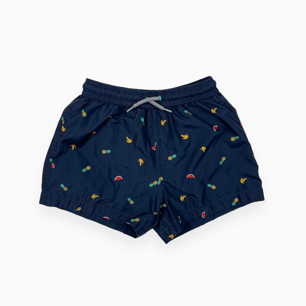 Maillot short avec filet intégré bleu marine à imprimé fruits 8-9Y