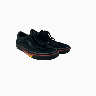 Sneakers noirs 'flammes' à lacets pour adulte M5US W6.5US