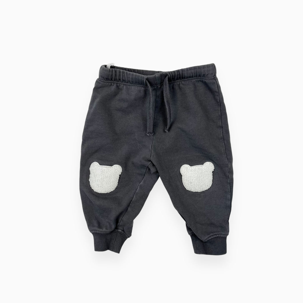 Pantalon de jogging charcoal avec appliqué ourson 6-9M