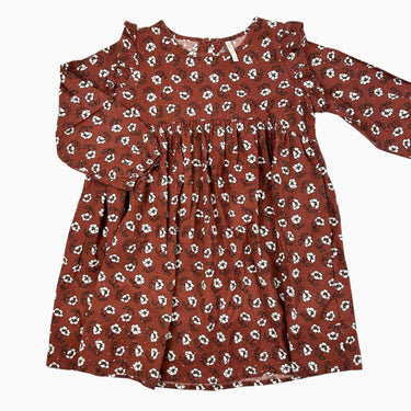 Robe rouille fleurie 6-7Y