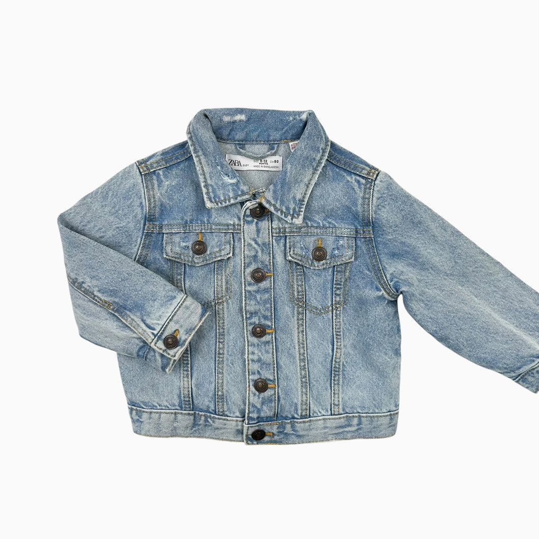 Manteau en jeans bleu pale 9-12M