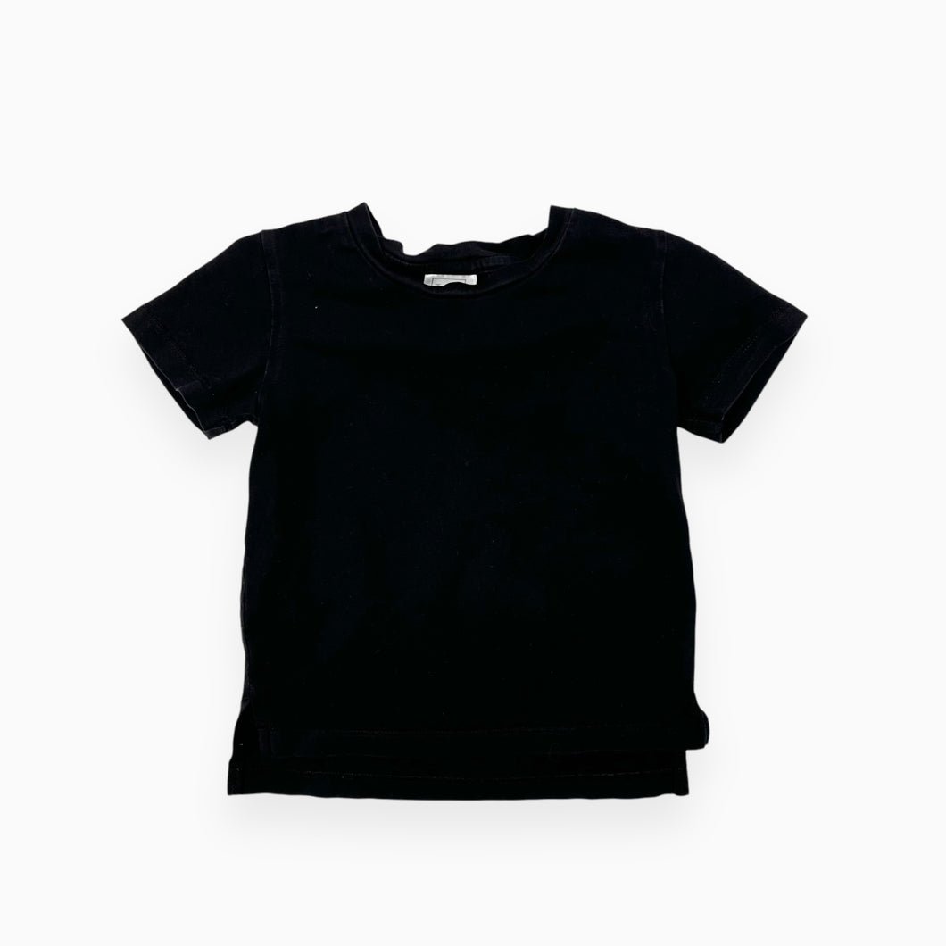 T-shirt noir en coton et spandex 2Y