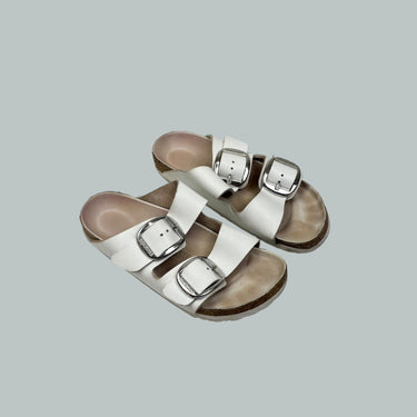 Sandales blanches en cuir pour femmes 37EU