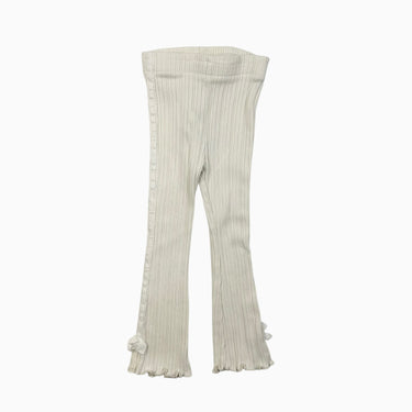 Legging flared vanille côtelé avec dentelle crocheté 2Y