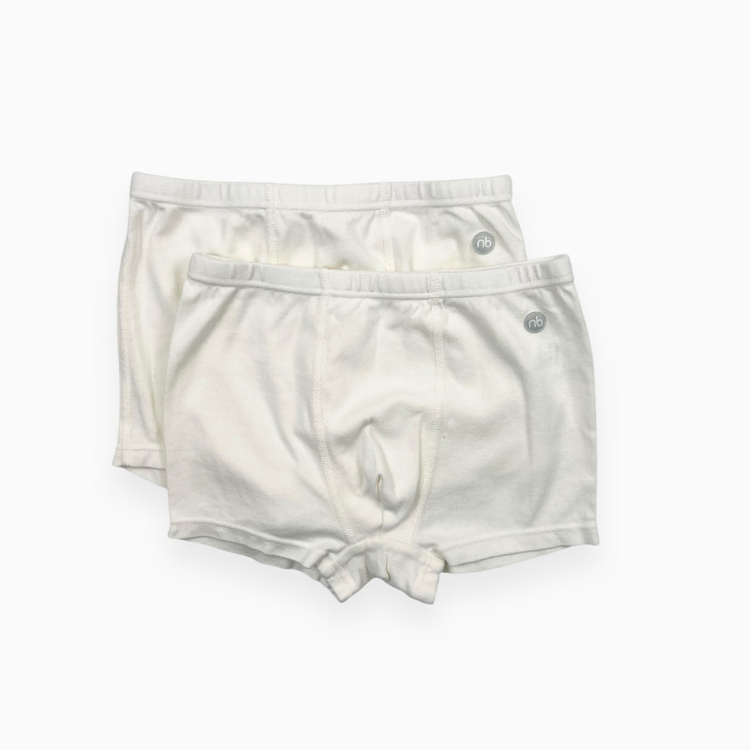 Duo de boxers crème en coton 9-10Y