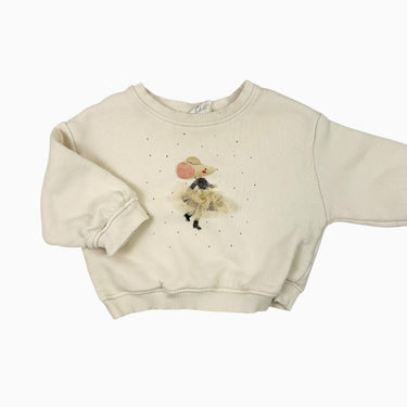 Pull vanille 'souris danseuse' 9-12M
