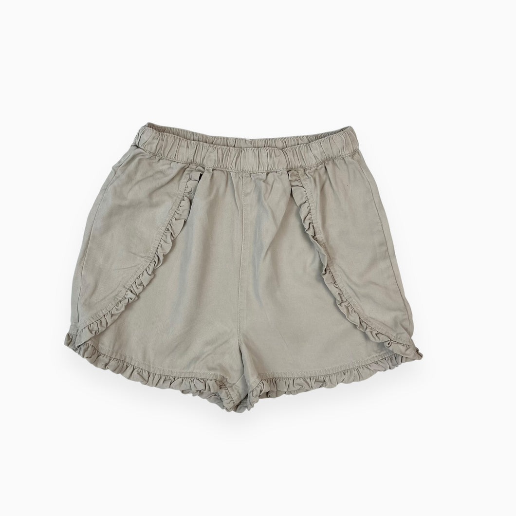 Short beige en lyocel avec détail de volants au devant 12Y