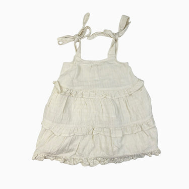 Robe vanille en viscose et lin 4-5Y