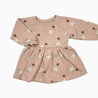 Robe rose 'oiseaux' 12-18M