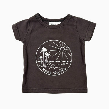 T-shirt charcoal 'Make Waves' 0-3M