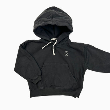 Pull à capuchon anthracite avec logo brodé 1-2Y