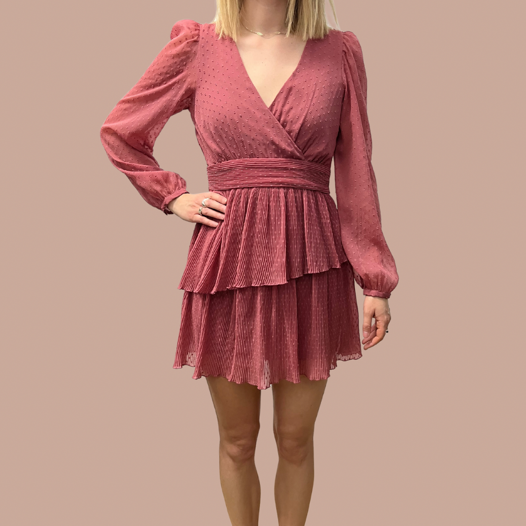 Robe blush point d'esprit en poly pour femmes S