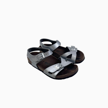 Sandales argentées en cuir 31EU