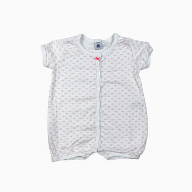 Combi blanche fleurie 18M