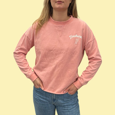 Pull rose 'Freshwater' en coton pour femmes XS