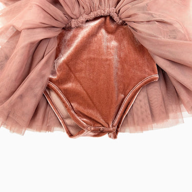 Robe avec léotard intégré brique 4Y