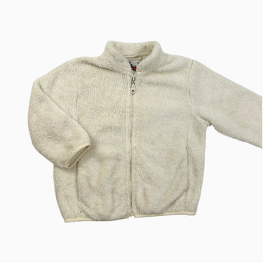Veste en peluche vanille avec zip 18-24M