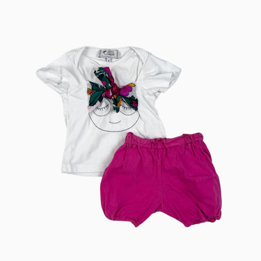 Ensemble blanc 'fille' 6M