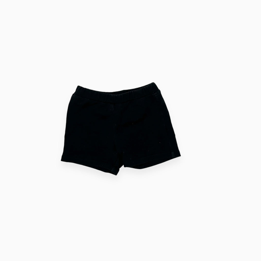 Short noir en coton ouaté 1Y