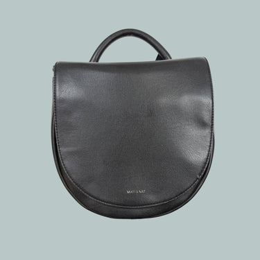 Sac à main noir en cuir végan pour femmes