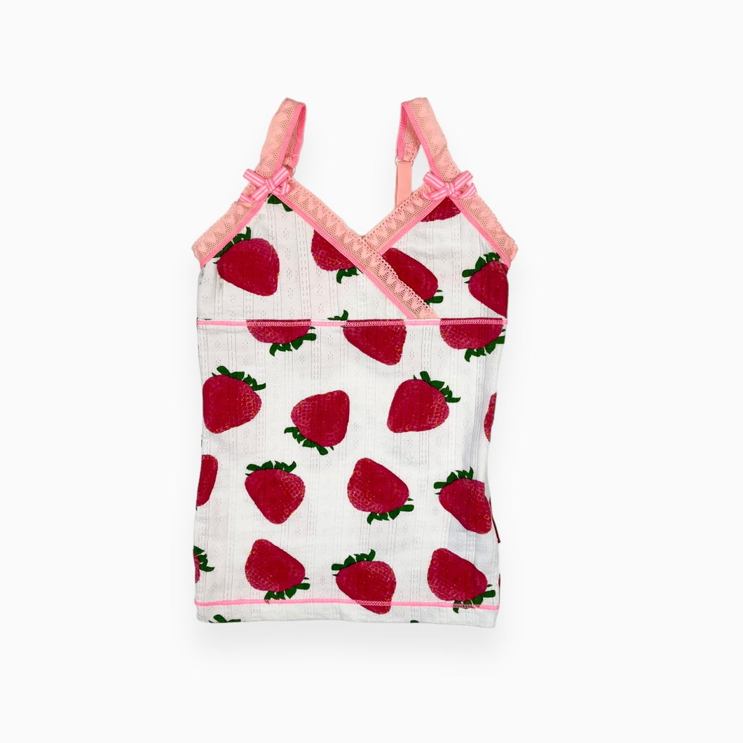 Cami en coton pointelle à motif fraises 92-98 (FIT 2Y)